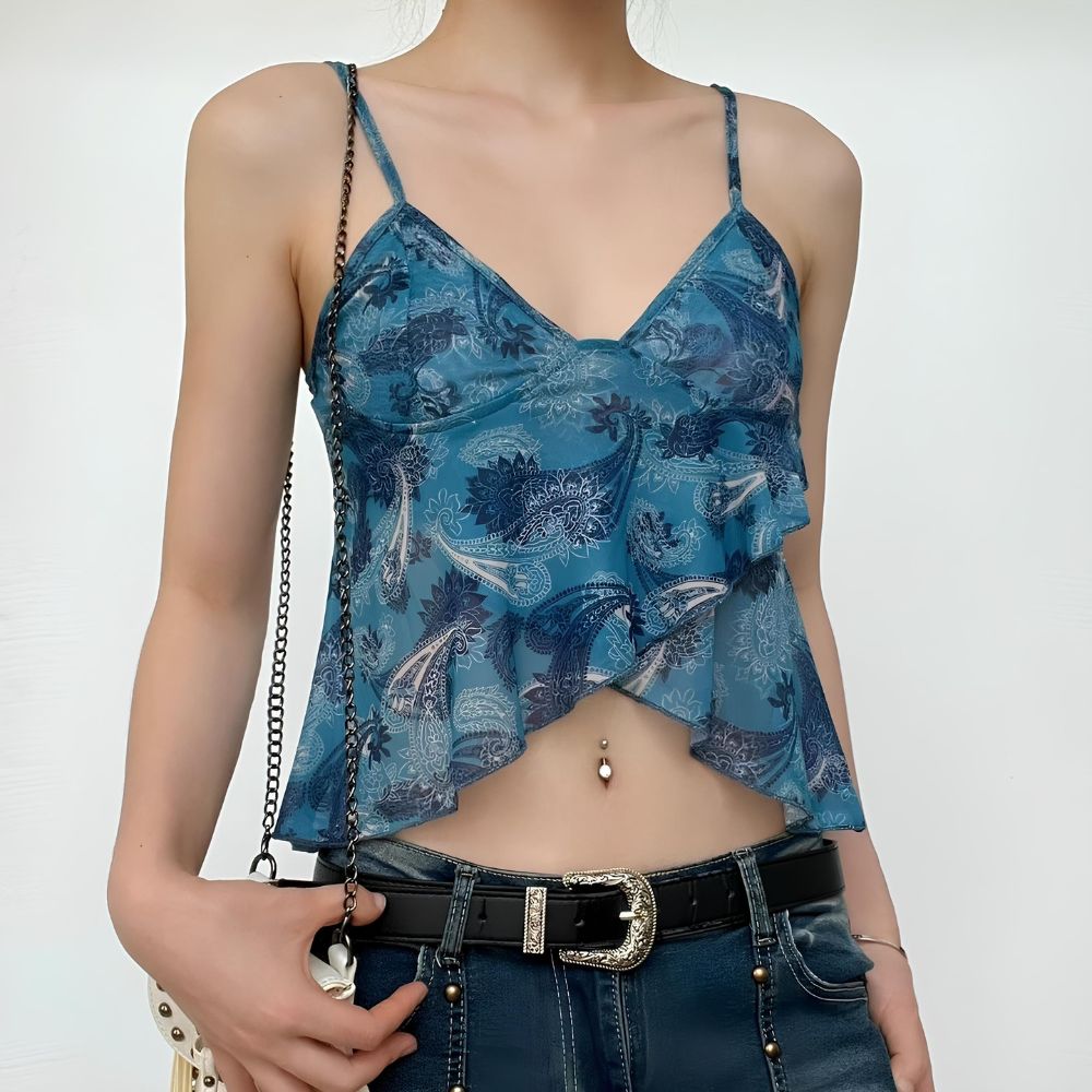 Top Estampado Azul Ocean