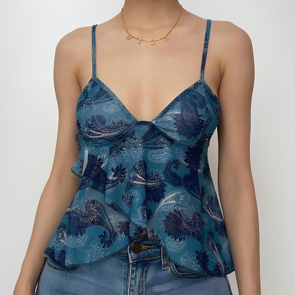 Top Estampado Azul Ocean