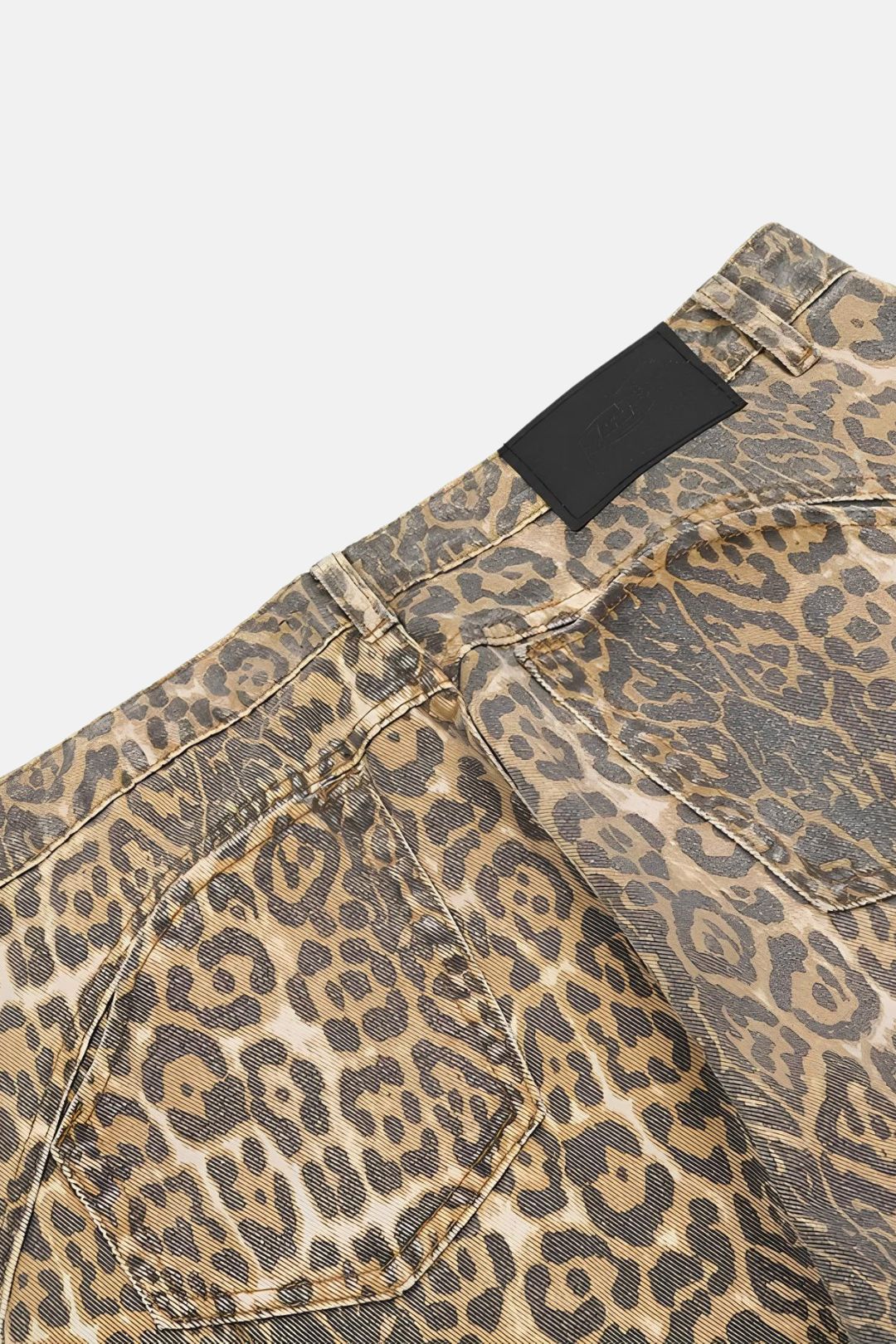 Calça Jeans Wide Leg Animal Print Wild