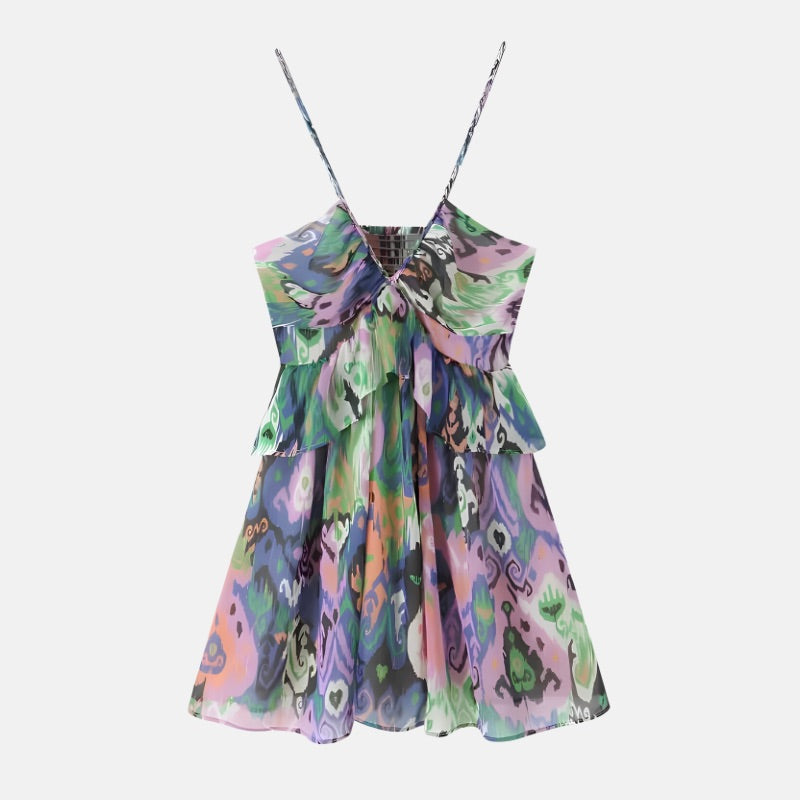 Vestido Curto Estampado Fauna 