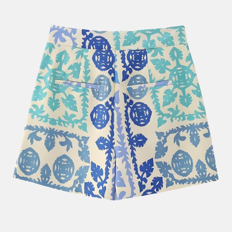 traseira do Short Feminino Estampado Bali