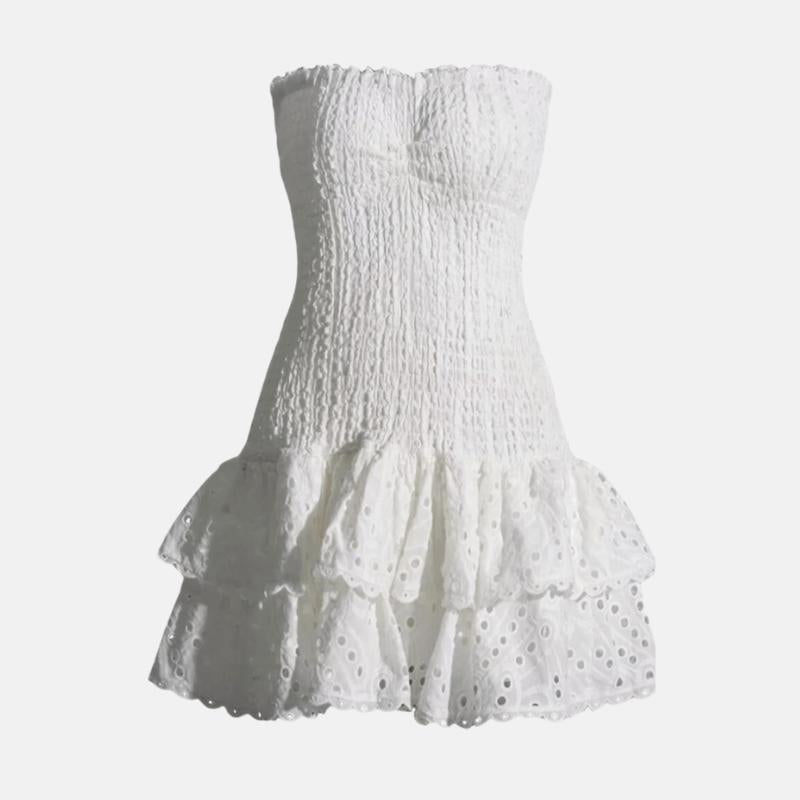 Vestido Curto Tomara Que Caia Olimpo Branco